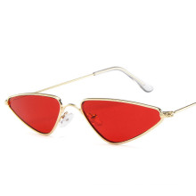 Women Flat Top Triangle Sunglasses Metal Frame Cat Eye Vintage Shades UV400 Sunglasses Gift